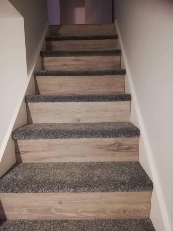 Carpet and Laminate on Stairs